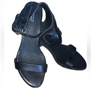 Comptoir Des Cotonniers Black Women's Leather Sandals Size 37